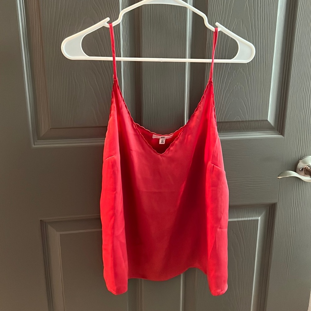 BP Red tank top with scalloped neckline
